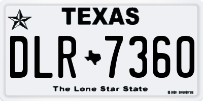 TX license plate DLR7360