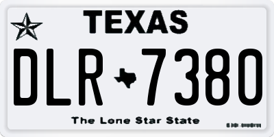 TX license plate DLR7380