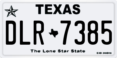 TX license plate DLR7385