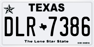 TX license plate DLR7386