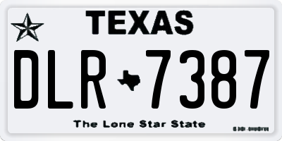 TX license plate DLR7387