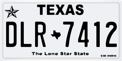 TX license plate DLR7412