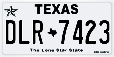 TX license plate DLR7423