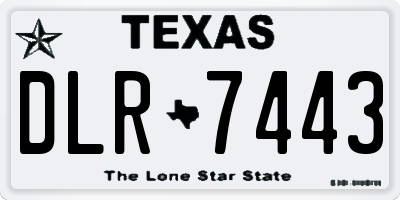 TX license plate DLR7443