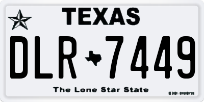 TX license plate DLR7449