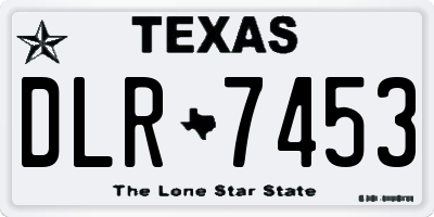 TX license plate DLR7453