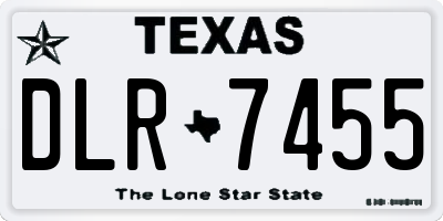 TX license plate DLR7455