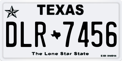TX license plate DLR7456