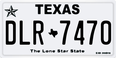 TX license plate DLR7470