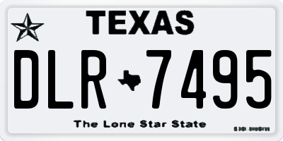 TX license plate DLR7495