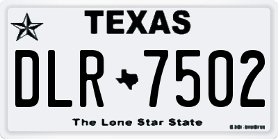 TX license plate DLR7502
