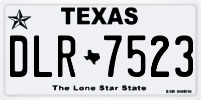 TX license plate DLR7523