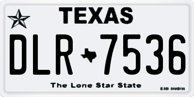 TX license plate DLR7536