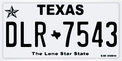 TX license plate DLR7543