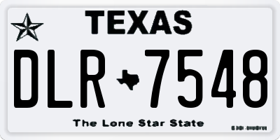 TX license plate DLR7548
