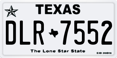 TX license plate DLR7552