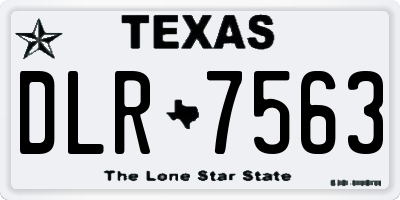 TX license plate DLR7563