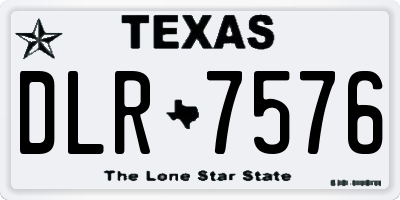 TX license plate DLR7576