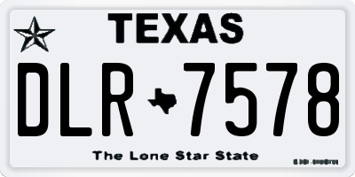 TX license plate DLR7578