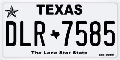 TX license plate DLR7585