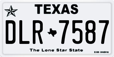 TX license plate DLR7587
