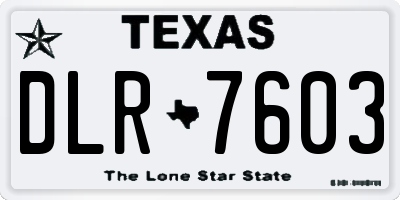TX license plate DLR7603