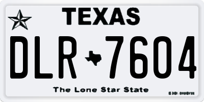 TX license plate DLR7604