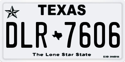 TX license plate DLR7606