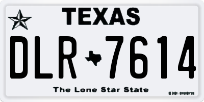 TX license plate DLR7614