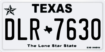 TX license plate DLR7630