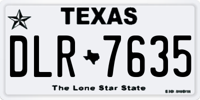 TX license plate DLR7635