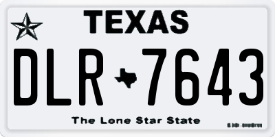 TX license plate DLR7643