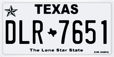 TX license plate DLR7651