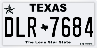 TX license plate DLR7684