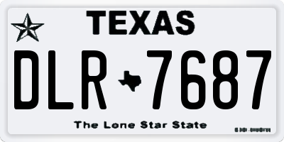 TX license plate DLR7687