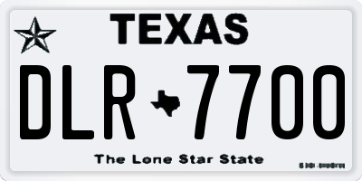TX license plate DLR7700