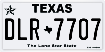TX license plate DLR7707