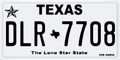 TX license plate DLR7708