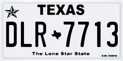 TX license plate DLR7713