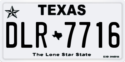TX license plate DLR7716