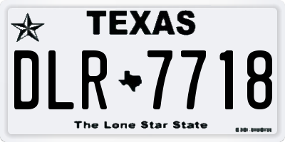 TX license plate DLR7718