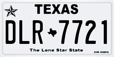 TX license plate DLR7721