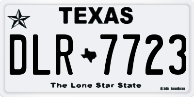 TX license plate DLR7723