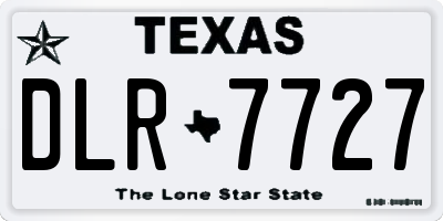TX license plate DLR7727