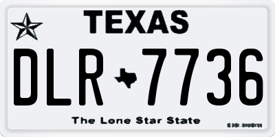 TX license plate DLR7736