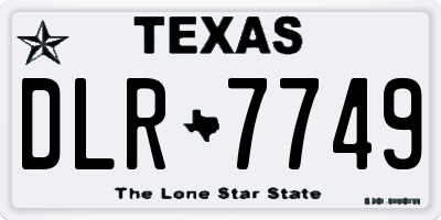 TX license plate DLR7749