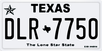 TX license plate DLR7750