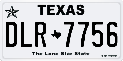 TX license plate DLR7756