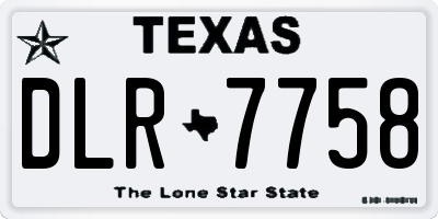 TX license plate DLR7758