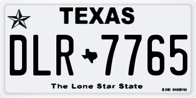 TX license plate DLR7765